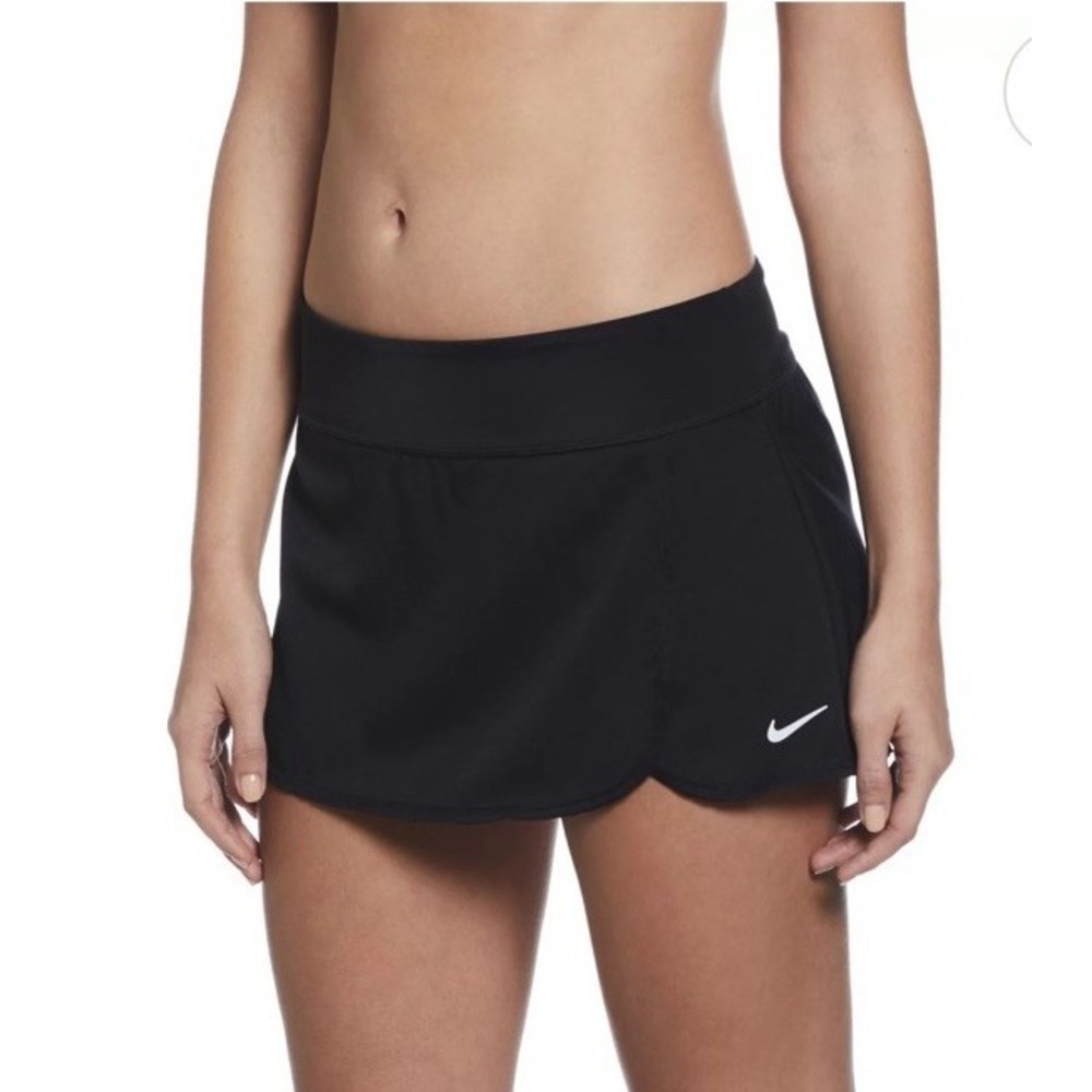 Nike Swim Board Skirt Women's XL Black Swim Skirt Built-In Shorts Athletic NWT
